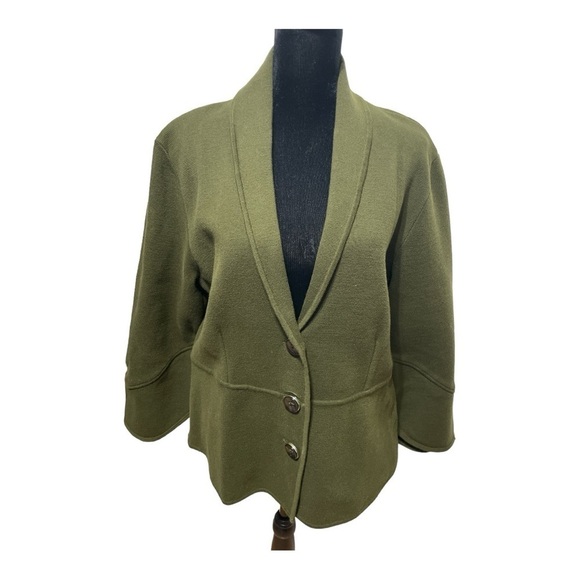 ALFANI Bell-Sleeve Collared Cardigan Women's Size L - Picture 2 of 14